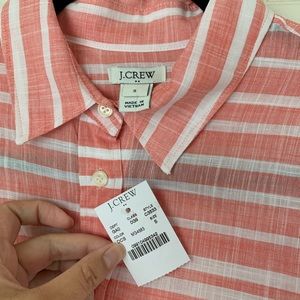 J.Crew Red and White Striped Shirt